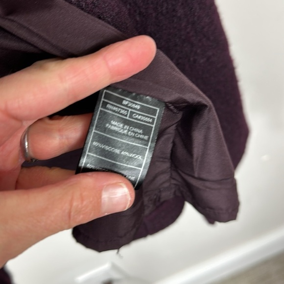 BB Dakota Purple Asymmetrical Zip Wool Jacket Small - Picture 8 of 8